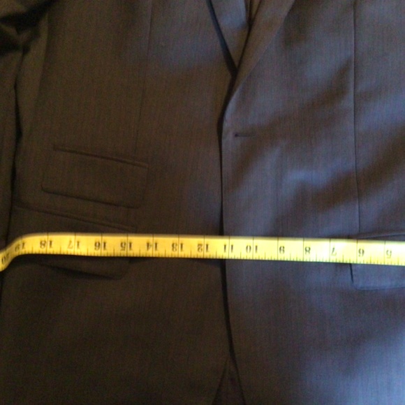 Hugo BOSS sport jacket Gray pinstripped red 42L super 120 wool - Picture 5 of 7